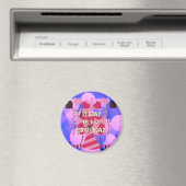 Happy Birthday Today is mijn Birthday Blue Balloon Magneet (Insitu (Vaatwasser))