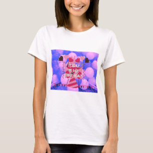 Happy Birthday Today is mijn Birthday Blue Balloon T-shirt