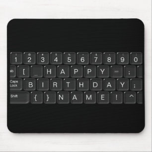 "Happy Birthday"-toetsenbord Muismat