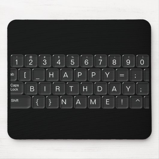 "Happy Birthday"-toetsenbord Muismat (Voorkant)