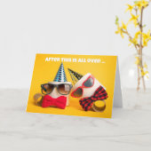 Happy Birthday Toilet Paper Coronavirus Humor Kaart (Gele Bloem)