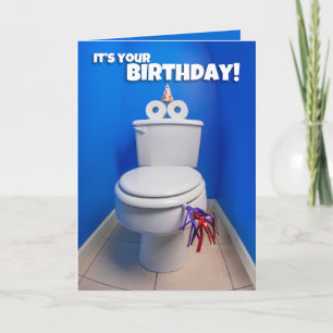 Happy Birthday Toilet Potty Humor Feestdagen Kaart