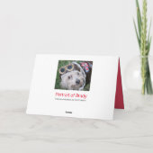 Happy Birthday Top Dog of Our Pack Cute Puppy Kaart (Achterkant)