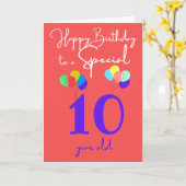 Happy Birthday tot 10-jarige Kaart (Gele Bloem)