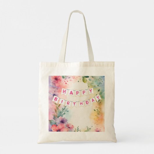  Happy Birthday Tote Bag (Achterkant)