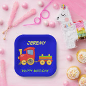 Happy Birthday, Toy Train, template Papieren Bordje (Feest)