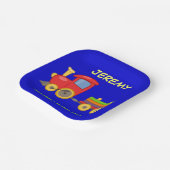 Happy Birthday, Toy Train, template Papieren Bordje (Gebogen)