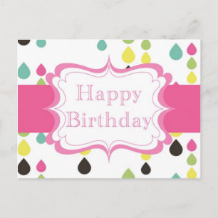 Happy Birthday (traandruppels) Briefkaart