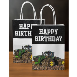 Happy Birthday Tractor Boerderij Equipment Agricul Medium Cadeauzakje