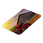 Happy Birthday Tractor en Barn Magneet (Linkerzijde)