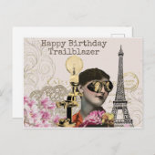 Happy Birthday Trailblazer Steampunk  Briefkaart (Voorkant / Achterkant)
