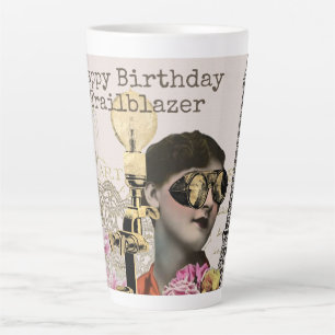 Happy Birthday Trailblazer Steampunk  Latte Mok