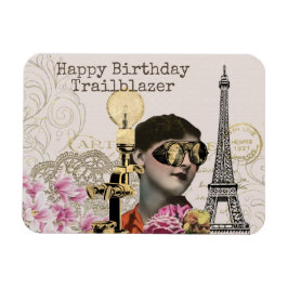 Happy Birthday Trailblazer Steampunk Magneet
