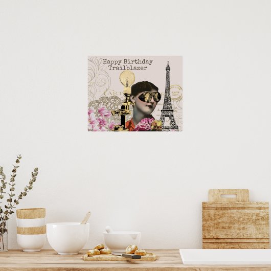 Happy Birthday Trailblazer Steampunk  Poster (Keuken)