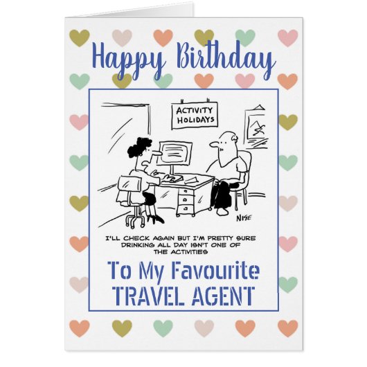 Happy Birthday Travel Agent (Voorkant)