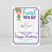 Happy Birthday Treat Yourself Gift Kaart Holder (Staand voorkant)