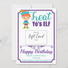 Happy Birthday Treat Yourself Gift Kaart Holder