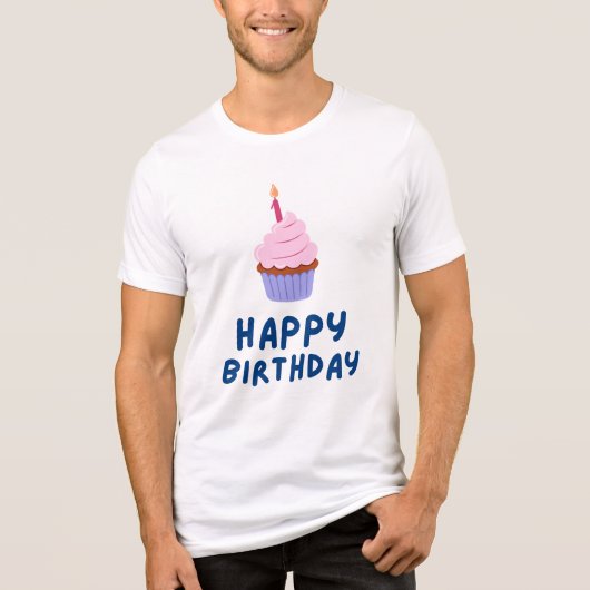 Happy Birthday Tri-Blend Shirt (Voorkant)