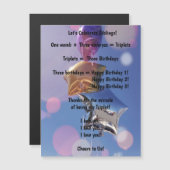 Happy Birthday Triplets! Magnetisch Wenskaart (Voorkant / Achterkant)