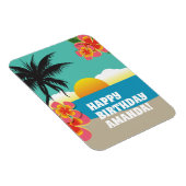 Happy Birthday Tropical Caribbean Cruise Magneet (Rechterzijde)