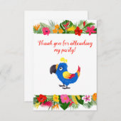Happy Birthday Tropical Parrot Bedankkaart (Voorkant / Achterkant)