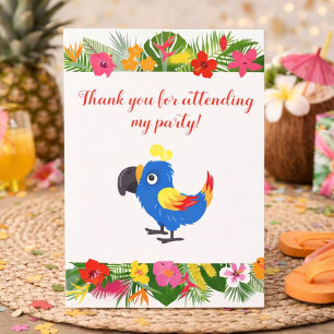Happy Birthday Tropical Parrot Bedankkaart