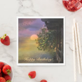 Happy Birthday Tropical Sunset Servet (Insitu)