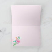 Happy Birthday | Tropische Hibiscus Bouquet Kaart (Binnen)