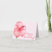 Happy Birthday | Tropische Hibiscus-ventilator Kaart (Voorkant)