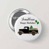 Happy Birthday Truck Balloons Button Pin (Voorkant /achterkant)