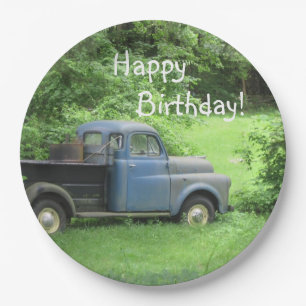 Happy Birthday  Truck Papieren Bordje