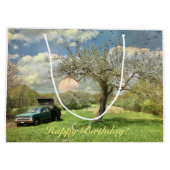Happy Birthday  Truck Sunset Groot Cadeauzakje (Achterkant)