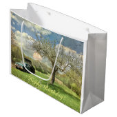 Happy Birthday  Truck Sunset Groot Cadeauzakje (Voorkant Gekanteld)