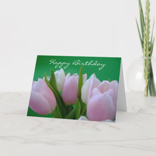 Happy Birthday - Tulips-kaart Kaart (Voorkant)