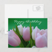 Happy Birthday - Tulpen Briefkaart (Voorkant / Achterkant)