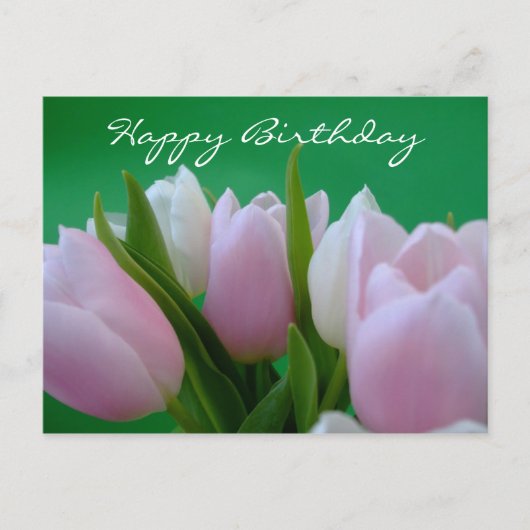 Happy Birthday - Tulpen Briefkaart (Voorkant)
