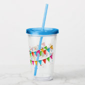 Happy Birthday Tumbler Acryl Drinkbeker (Achterkant)