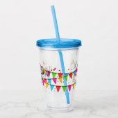 Happy Birthday Tumbler Acryl Drinkbeker (Links)