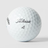 Happy Birthday Turquoise Name Titleist  Golfballen (Logo)