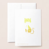 Happy Birthday Tuxedo Kat Gouden Folie Kaarten (Met envelop)