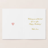 Happy Birthday Tuxedo Kat Gouden Folie Kaarten (Binnen)