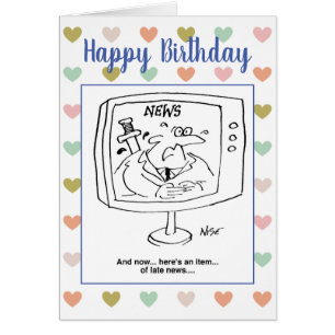 Happy Birthday TV Newsreader Joke