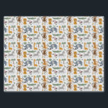 Happy Birthday Twee wilde Schattigee safaridieren Tissuepapier<br><div class="desc">Happy Birthday Two Wild Birthday Safari Animals Schattigee Kinder Wrapping Paper Gift Wrap Tissue Paper beschikt over grillige giraf, olifant, leeuw, zebra, luipaard, aap, slang, krokodil, schattige en kleurrijke wilde dieren met de tekst in modern zwart en mosterd typografie script. Perfect voor jongens of meisjes, kinderen verjaardagsfeestvieringen. Ontworpen door Evco...</div>
