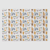 Happy Birthday Twee wilde Schattigee safaridieren Tissuepapier (Voorkant)