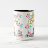 Happy Birthday Tweekleurige Koffiemok (Center)