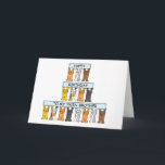 Happy Birthday Twin Brother Schattige Cats. Kaart<br><div class="desc">Rijen cartoon kittens met pastelblauw gekleurde spandoeken met daarop 'Happy Birthday to my twin brother'.</div>