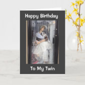 HAPPY BIRTHDAY TWIN / FAV SHOPPING BUDDY KAART (Gele Bloem)