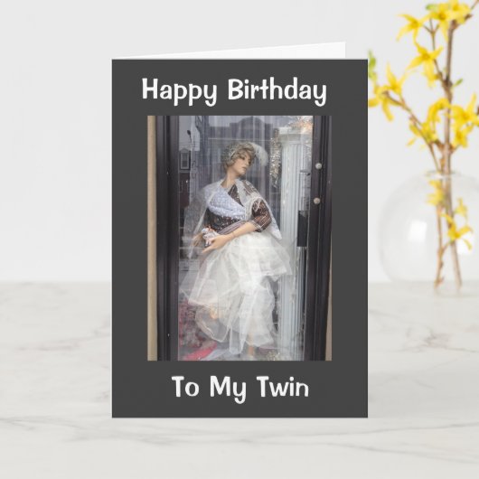 HAPPY BIRTHDAY TWIN / FAV SHOPPING BUDDY KAART (Gele Bloem)