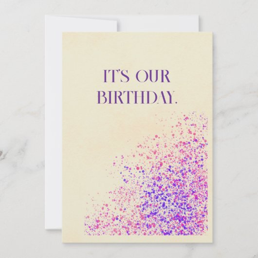 Happy Birthday Twin Feestdagenkaart (Voorkant)