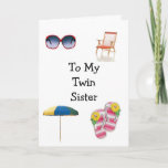 HAPPY BIRTHDAY TWIN SISTER KAART<br><div class="desc">Hoeveel plezier zal deze kaart naar UW TWEEDE ZISTER sturen? Maak vandaag een glimlach op haar gezicht :)</div>